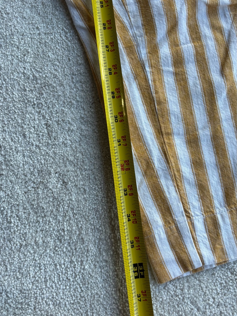 Madewell White and Mustard Striped Kids Pants - Picture 5 of 7
